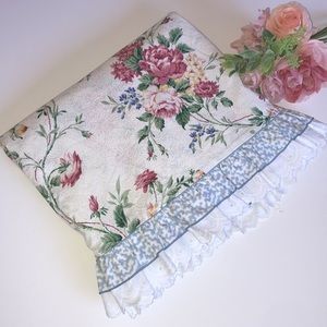 Floral Waverly Twin Flat Sheet White Waverly Flowers Flat Sheet Eyelet